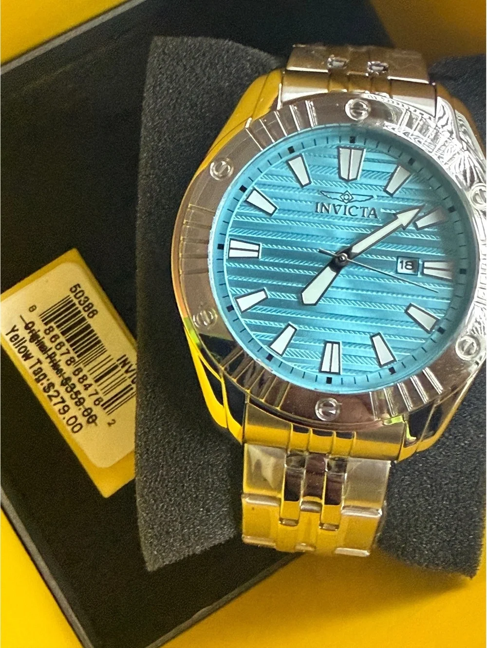 $279 INVICTA angel blue dial unisex watch